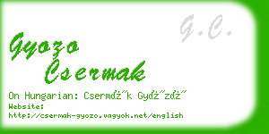 gyozo csermak business card